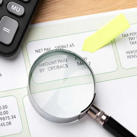 Payroll dashboard with summaries and reports