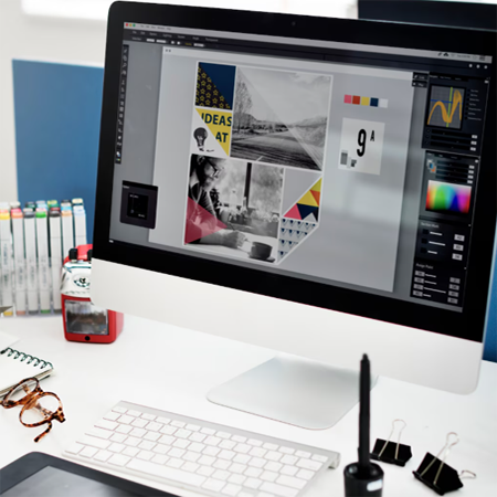 Website UI components and branding elements